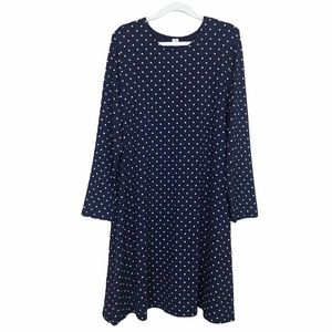 Old Navy Polka Dot Swing Dress Women’s XL Navy Blue